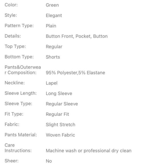 NWOT Shein Green Oversized Business Single Breasted Blazer Size Small - Picture 12 of 12